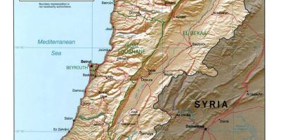 Kaart Liibanoni topograafiline