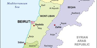 Kaart Liibanoni poliitiline